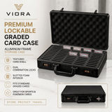 Lockable Graded Card Briefcase (Flat-Lay Slots)