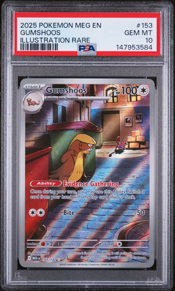 Gumshoos #153 Illustration Rare PSA 10 | 2025 Pokémon