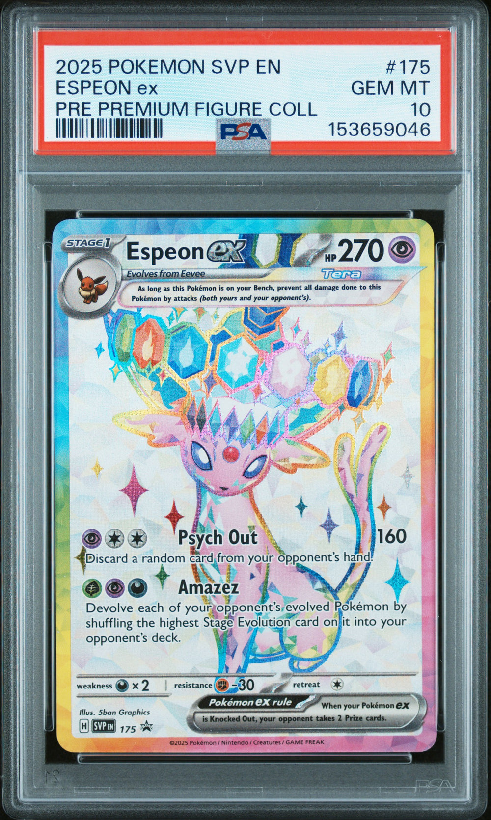 Espeon ex #175 Black Star Promo PSA 10 | 2025 Pokémon