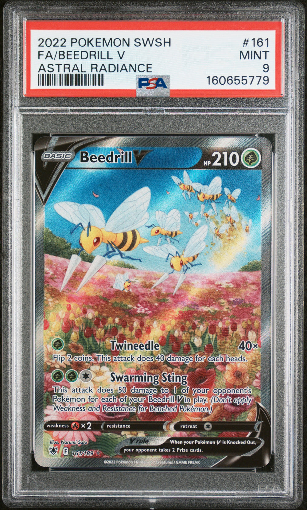 Beedrill V #161 Full Art PSA 9 | 2022 Pokémon