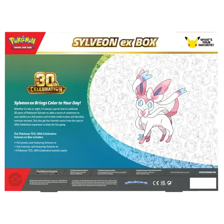 Pokémon 30th Celebration Sylveon Ex Box